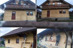 Renovácia dreveného obloženia domu Podbiel