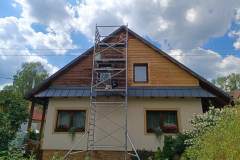 REPAS štítu rodinného domu kántových dosiek